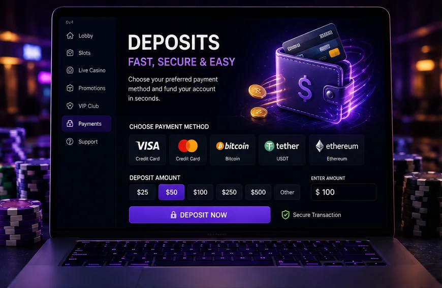 Екран на компютър и смартфон, показващи формуляра за регистрация на Vavada Casino, с полета за имейл и парола